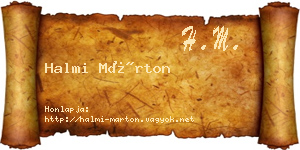 Halmi Márton névjegykártya